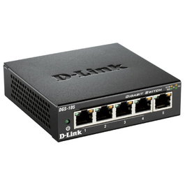 D-Link DGS-105/E Switch de 5 Puertos Gigabit Ethernet Negro